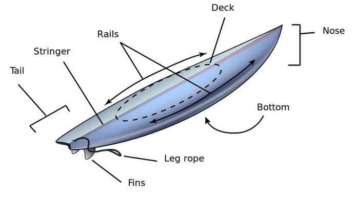 Understanding the parts of a surfboard