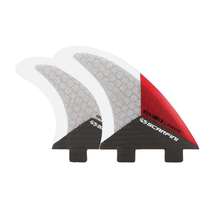 Scarfini Carbon Base Quad Set - Medium / Large (Red) - Scarfini - Quad Fins