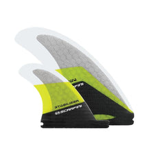 Scarfini Carbon Base Twin + Stabiliser Set (Yellow) - Scarfini - Twin Fins